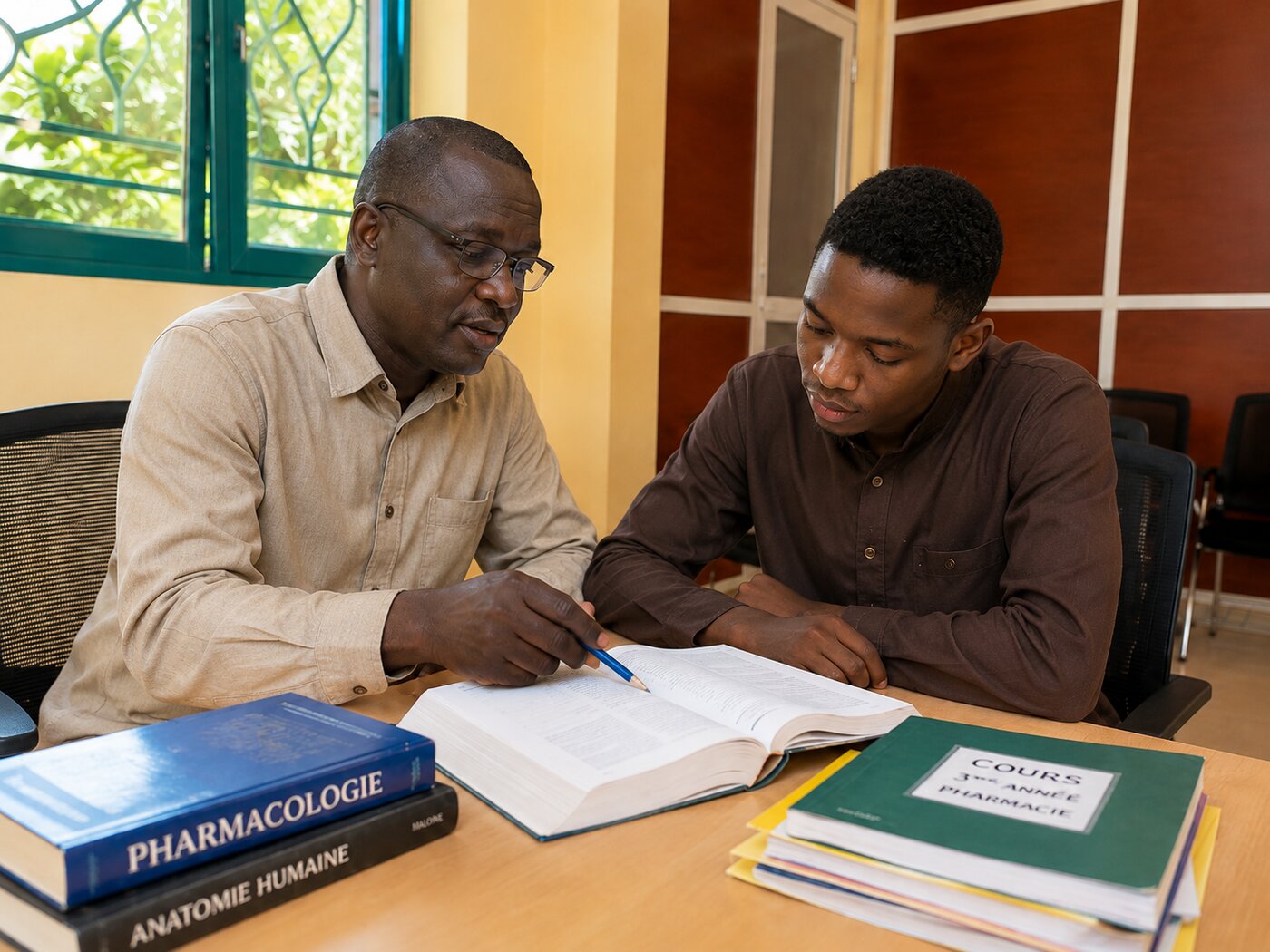 Un professeur et son étudiant · 800 × 600 px